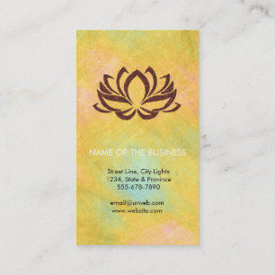 Lotus Flower Yoga Instructor Meditation Holistic Business Card