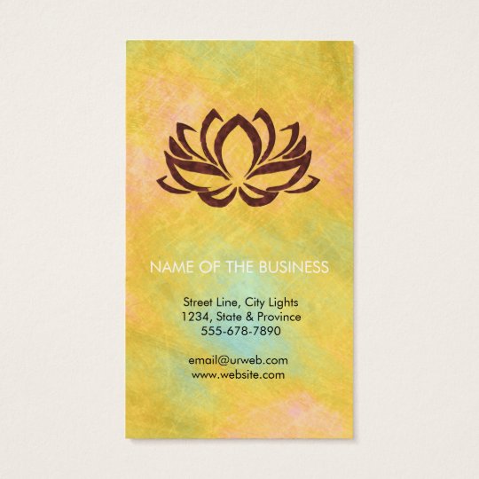 Lotus Flower Yoga Instructor Meditation Holistic Business Card