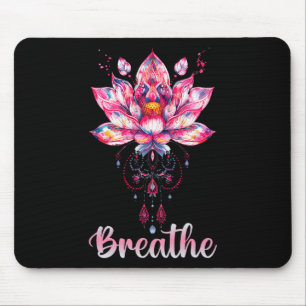 Lotus Flower Yoga Meditation Breathe _2 Mouse Mat
