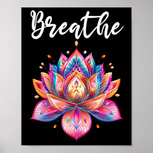 Lotus Flower Yoga Meditation Breathe _3 Poster