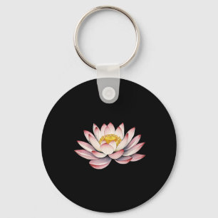 Lotus Flower Yoga Metaphysical _3 Key Ring