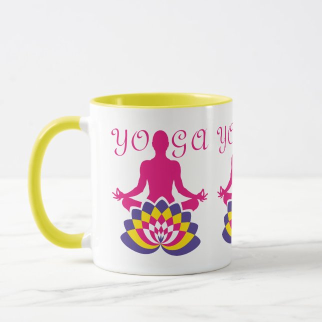 Lotus Flower Yoga Mug (Left)