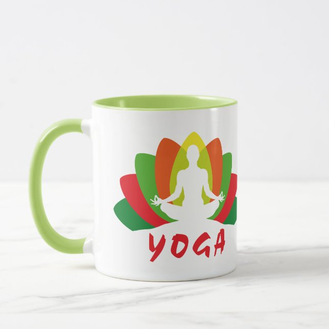 Lotus Flower Yoga Mug (Left)