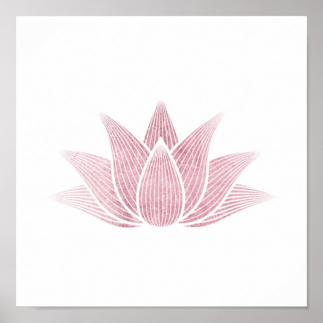 Lotus Flower Yoga Namaste Wellness Meditation Poster (Front)