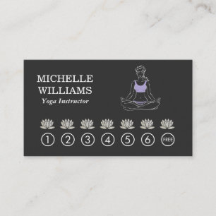 Lotus Flower / Yoga Pose Punch Card