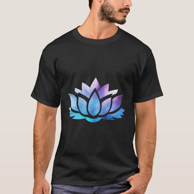 Lotus Flower Yoga Spiritual Dreamy Colourful T-Shirt (Front)