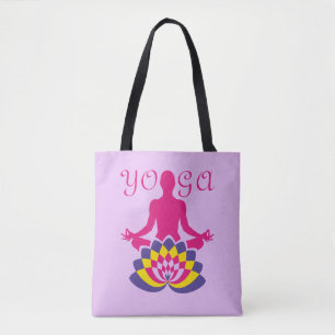 Lotus Flower Yoga Tote Bag