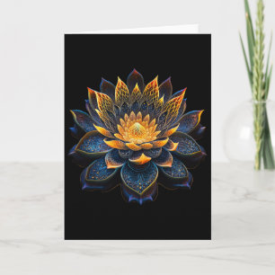 Lotus Flower Yoga Zen Bohemian Namaste Meditation Card