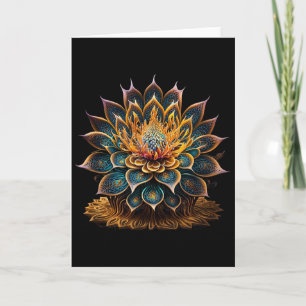 Lotus Flower Yoga Zen Bohemian Namaste Meditation Card