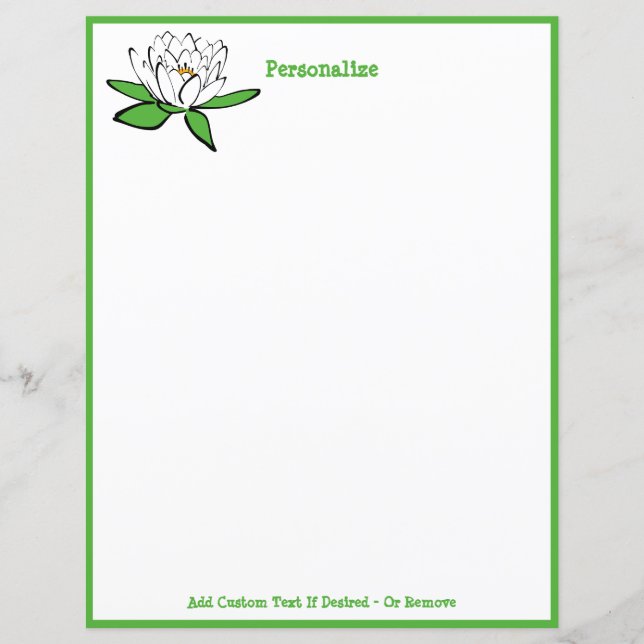 Lotus Flower Zen Yoga Personalise (Front)