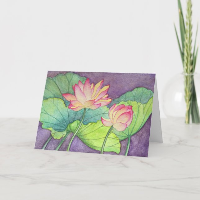 Lotus Flowers #2 Greeting Card (Front)