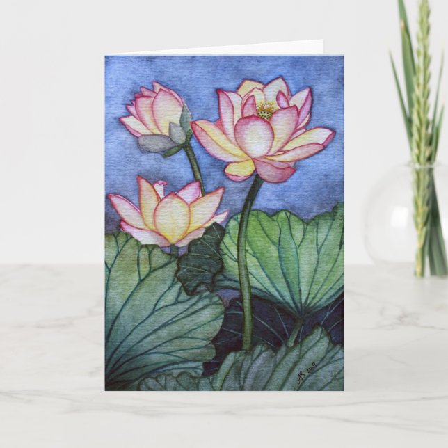 Lotus Flowers #5 Greeting Card (Front)