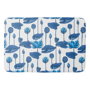 lotus flowers bath mat