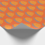 Lotus FLowers Blue Orange Holiday Gift Wrapping Paper<br><div class="desc">Hope you like this fun wrapping paper! Check my shop for more colours and patterns! Also please carefully note how Zazzle prints the pattern and make sure the size is ok for your needs. They repeat the pattern each 36" so it may not line up for your purposes. This is...</div>