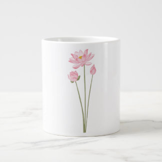 Lotus Flowers Botanical Illustration Coffee Mug