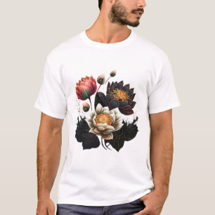 Lotus Flowers Buddhism Spiritual Symbol Yoga Namas T-Shirt