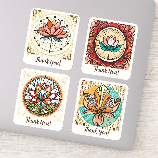 Lotus Flowers Groovy Retro Personalised (Detail)