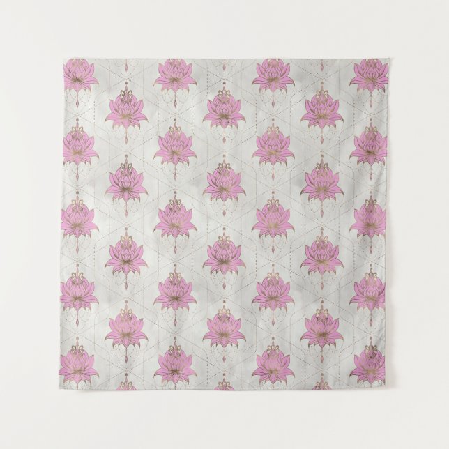 Lotus flowers pattern - pastels tapestry (Front)