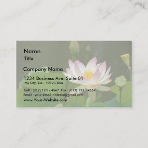 Lotus Flowers Ponds Business Card