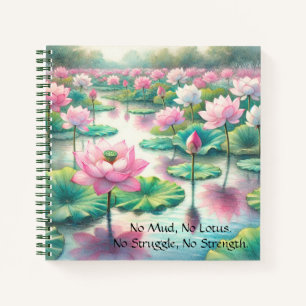 Lotus Flowers & Quote Notebook