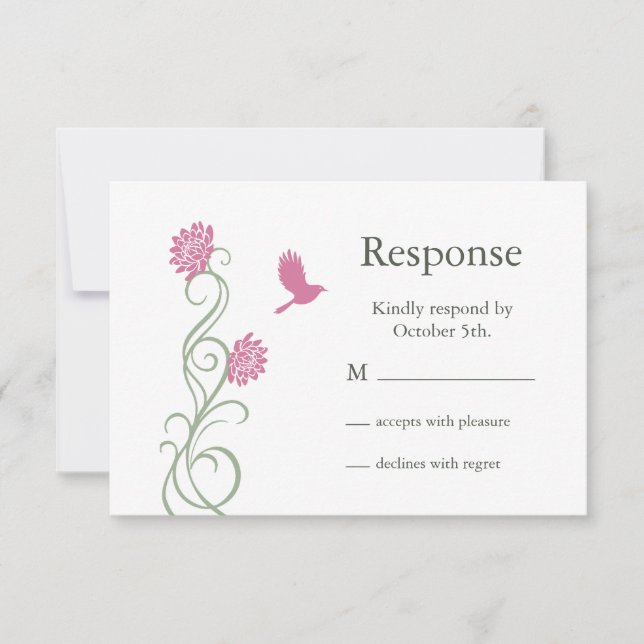 Lotus Flowers RSVP (white) (Front)