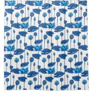 lotus flowers shower curtain