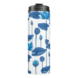 lotus flowers thermal tumbler