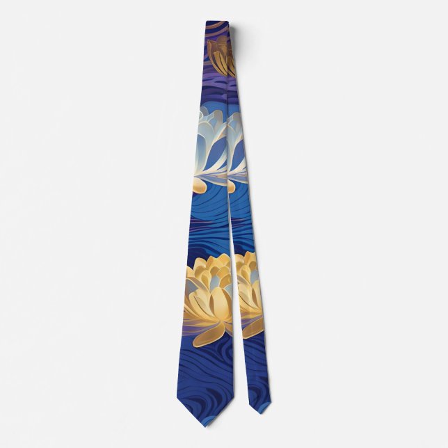 lotus flowers tie (Front)