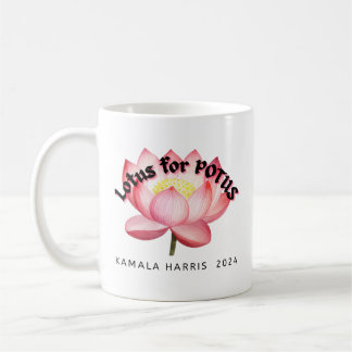 Lotus For POTUS Harris Election Coffee Mug