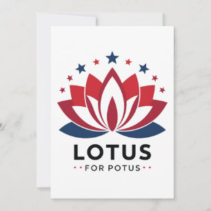 Lotus for POTUS Kamala Harris 2024  Invitation