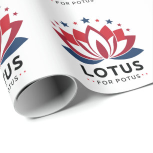 Lotus for POTUS Kamala Harris 2024  Wrapping Paper