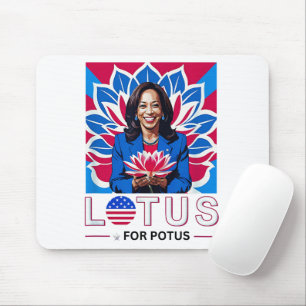 Lotus for Potus Kamala Harris President Campaign Mouse Mat