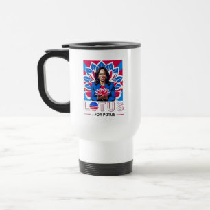 Lotus for Potus Kamala Harris President Campaign Travel Mug