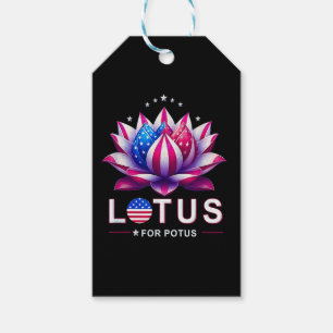 Lotus for Potus Kamala Harris Trendy Lotus Potus Gift Tags