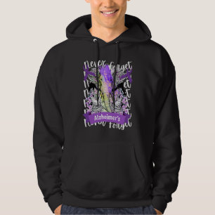 Lotus Forget Alzheimer's Awareness Elephant Purple Hoodie