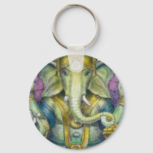 Lotus Ganesha Keychain