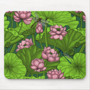 Lotus garden mouse mat