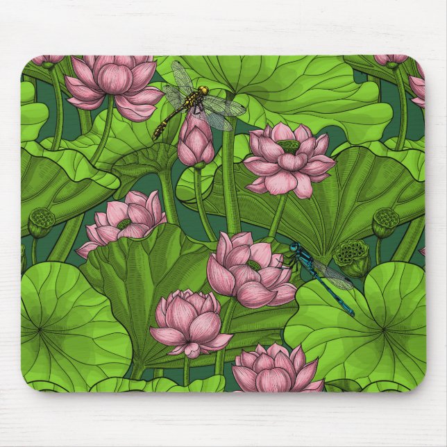 Lotus garden mouse mat (Front)