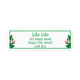 Lotus Garden Personalized Return Address Label