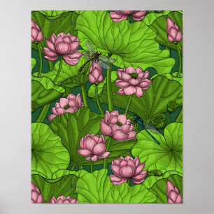 Lotus garden poster