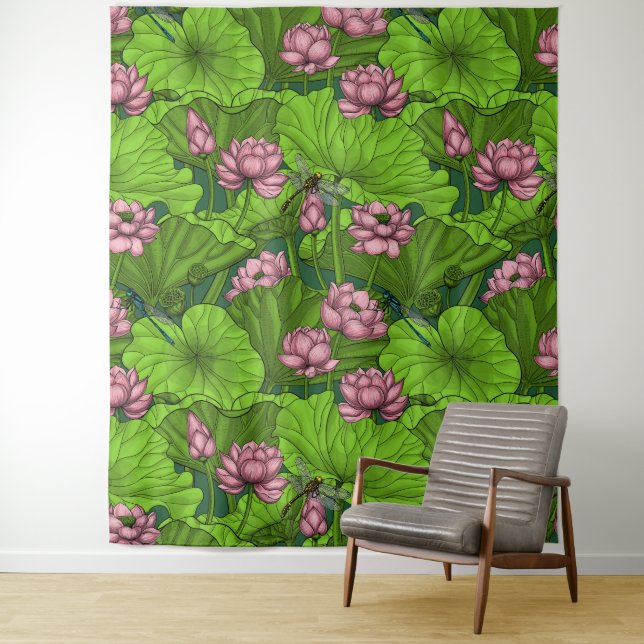 Lotus garden tapestry (In Situ)