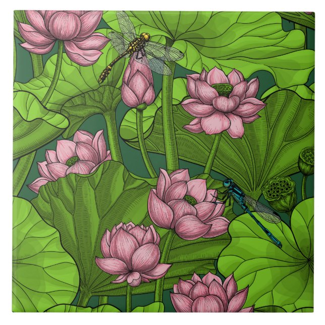 Lotus garden tile (Front)
