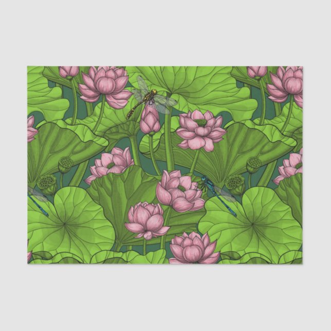 Lotus garden tissue paper (Front)