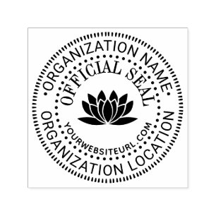 Lotus Generic Custom Official Seal Name Loc URL Self-inking Stamp