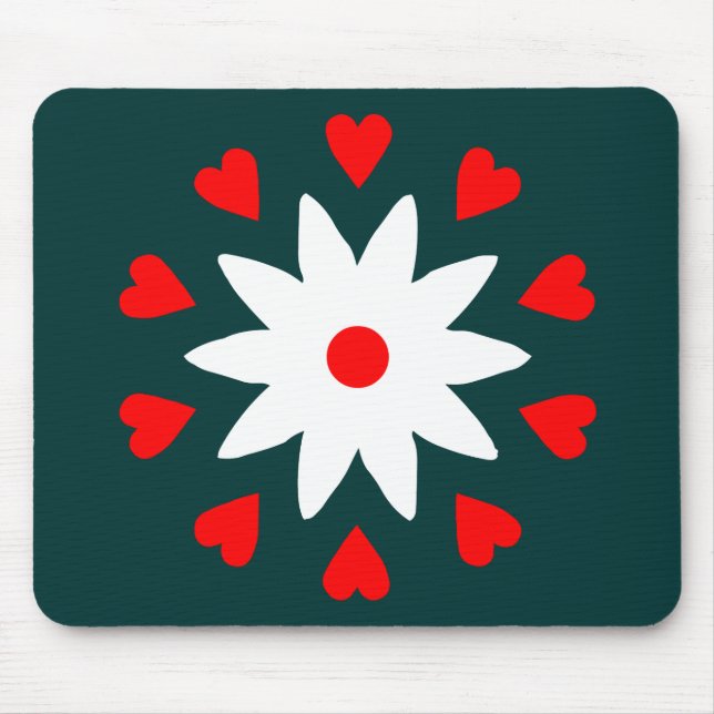 Lotus Heart Mouse Mat (Front)