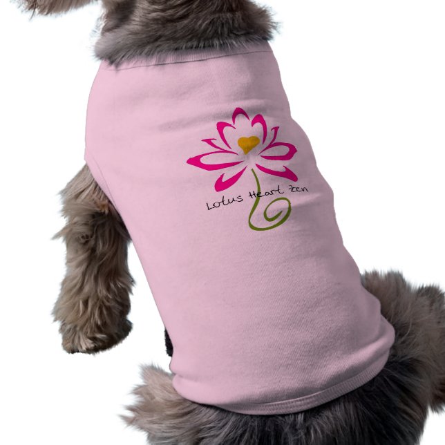 Lotus Heart Zen Dog Shirt (Back)
