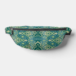Lotus Ikat Pattern - The White Lotus Bum Bags