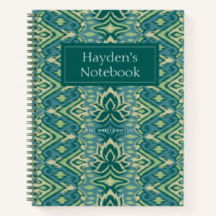 Lotus Ikat Pattern - The White Lotus Notebook