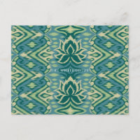 Lotus Ikat Pattern - The White Lotus