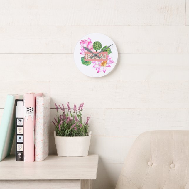 Lotus Ikigai Round Clock (Reading Room)